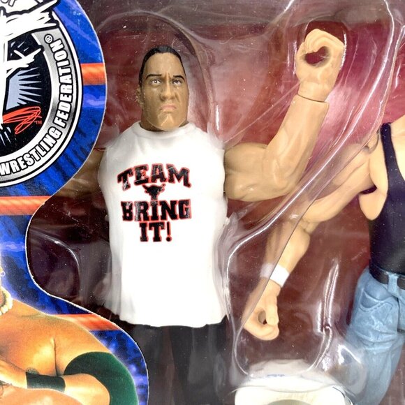 WWF Jakks Back in the Ring 2 Finally The Rock Triple H Rikishi Figure 2001 NIB - Picture 2 of 9